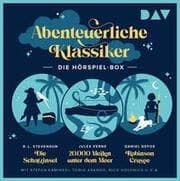 Cover von Abenteuerliche Klassiker - Die Hörspiel-Box. Die Schatzinsel, 20.000 Meilen unter dem Meer, Robinson Crusoe