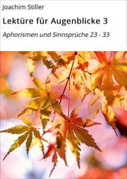 Cover von Lektüre für Augenblicke 3