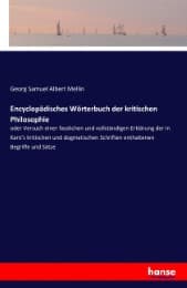 Cover von Encyclopädisches Wörterbuch der kritischen Philosophie