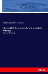 Cover von Literaturblatt für germanische und romanische Philologie