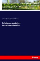 Cover von Beiträge zur deutschen Landstaatsrechtslehre