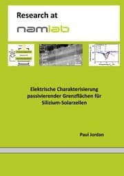 Cover von Elektrische Charakterisierung passivierender Grenzflächen für Silizium-Solarzellen
