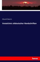 Cover von Verzeichnis altdeutscher Handschriften