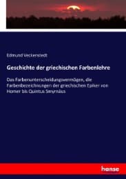 Cover von Geschichte der griechischen Farbenlehre