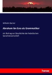 Cover von Abraham ibn Esra als Grammatiker