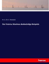 Cover von Des Valerius Maximus denkwürdige Beispiele