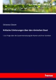 Cover von Kritische Erörterungen über den römischen Staat