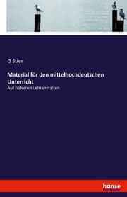 Cover von Material für den mittelhochdeutschen Unterricht
