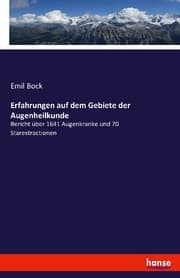 Cover von Erfahrungen auf dem Gebiete der Augenheilkunde