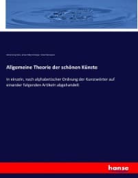 Cover von Allgemeine Theorie der schönen Künste