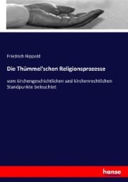 Cover von Die Thümmel'schen Religionsprozesse