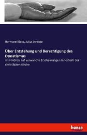Cover von Über Entstehung und Berechtigung des Donatismus