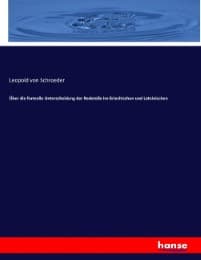 Cover von Über die formelle Unterscheidung der Redeteile im Griechischen und Lateinischen