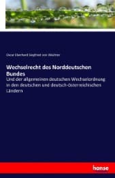 Cover von Wechselrecht des Norddeutschen Bundes