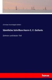 Cover von Sämtliche Schriften Herrn C. F. Gellerts