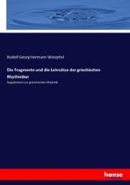 Cover von Die Fragmente und die Lehrsätze der griechischen Rhythmiker