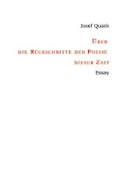 Cover von Über die Rückschritte der Poesie dieser Zeit