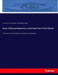 Cover von Notes, Critical and Explanatory, on the Greek Text of Paul's Epistles