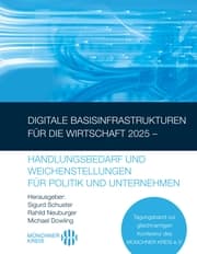 Cover von Digitale Basisinfrastrukturen für die Wirtschaft 2025 - Handlungsbedarf und Weichenstellungen für Politik und Unternehmen