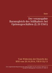 Cover von Der verausgabte Barausgleich des Stillhalters bei Optionsgeschäften (§ 20 EStG)