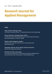 Cover von Research Journal for Applied Management - Jg. 1, Heft 1