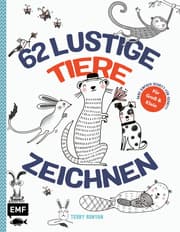 Cover von 62 lustige Tiere zeichnen - Für Groß und Klein!