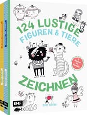 Cover von 124 lustige Figuren und Tiere zeichnen