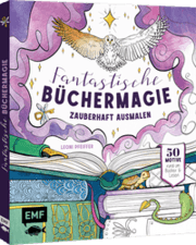 Cover von Fantastische Büchermagie - Zauberhafte Lesewelten zum Ausmalen