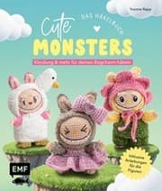 Cover von Cute Monsters - Das Häkelbuch für Labubu-Fans - inklusive Anleitungen für die Figuren!