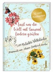 Cover von Postkartenbuch 'Lasst uns die Welt mit tausend Liedern grüßen'