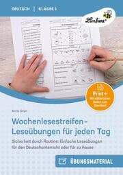 Cover von Wochenlesestreifen - Leseübungen für jeden Tag