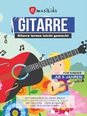 Cover von Gitarre lernen leicht gemacht - Das Gitarrenbuch für Kinder ab 5 Jahren inklusive Lernvideos zu jeder Übung