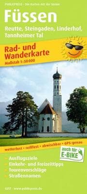 Cover von Publicpress Rad- und Wanderkarte Füssen und Umgebung mit Tannheimer Tal 1:50.000