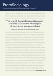 Cover von The Joint Commitment Account: Critical Essays on the Philosophy of Sociality of Margaret Gilbert with Her Comments