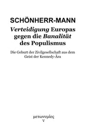 Cover von Verteidigung Europas gegen die Banalität des Populismus