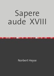 Cover von Sapere aude XVIII