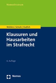 Cover von Klausuren und Hausarbeiten im Strafrecht