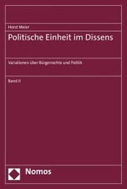 Cover von Politische Einheit im Dissens