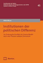 Cover von Institutionen der politischen Differenz