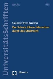 Cover von Der Schutz älterer Menschen durch das Strafrecht