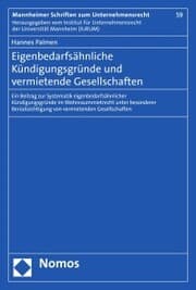 Cover von Eigenbedarfsähnliche Kündigungsgründe und vermietende Gesellschaften