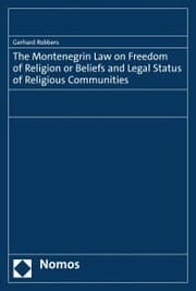Cover von The Montenegrin Law on Freedom of Religion or Beliefs and Legal Status of Religious Communities