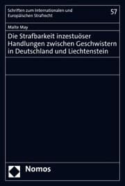 Cover von Die Strafbarkeit inzestuöser Handlungen zwischen Geschwistern in Deutschland und Liechtenstein