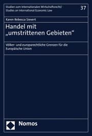 Cover von Handel mit 'umstrittenen Gebieten'