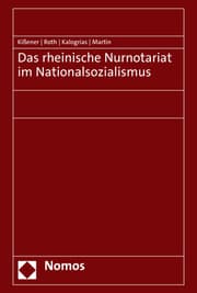 Cover von Das rheinische Nurnotariat im Nationalsozialismus