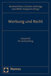 Cover von Werbung und Recht