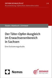 Cover von Der Täter-Opfer-Ausgleich im Erwachsenenbereich in Sachsen