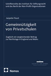 Cover von Gemeinnützigkeit von Privatschulen
