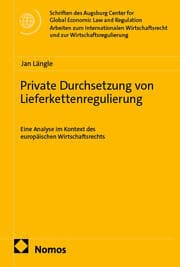 Cover von Private Durchsetzung von Lieferkettenregulierung