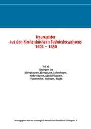 Cover von Trauregister aus den Kirchenbüchern Südniedersachsens 1801 - 1850